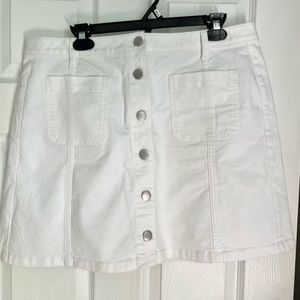 Loft White Jean Skirt Size 14